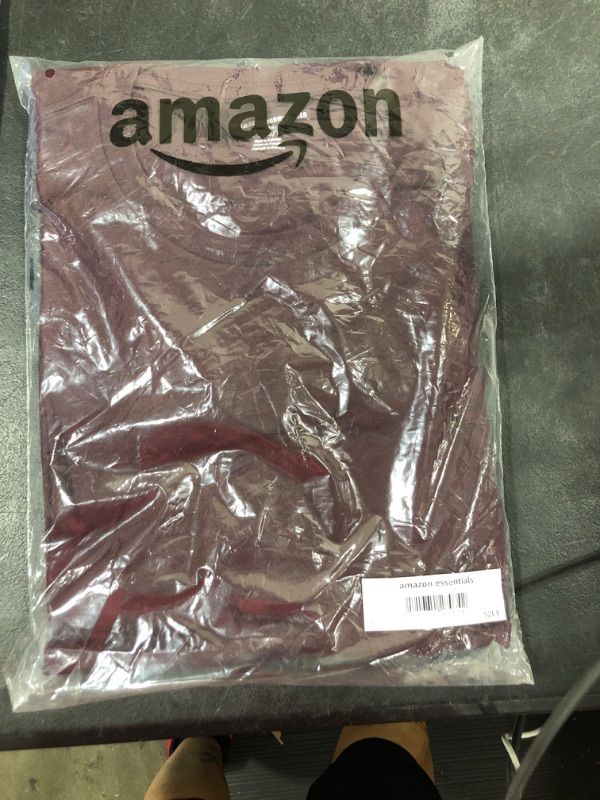 Photo 2 of Amazon Essentials Men's Short-Sleeve Crewneck T-Shirt, Pack of 2 2 Burgundy X-Large