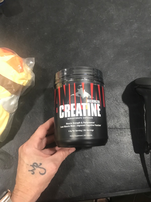 Photo 2 of Animal Micronized Creatine Monohydrate Capsules - 300 Caps, 2500mg per Serving - Micronized Creatine Monohydrate for Muscle Growth, Strength, and Endurance - 150 Servings