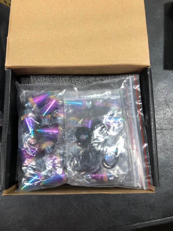 Photo 2 of 24Pcs Anti Theft Spikes Extended Tuner Wheel/Rims Lug Nut M14X1.5+Socket(Neo Chrome) 