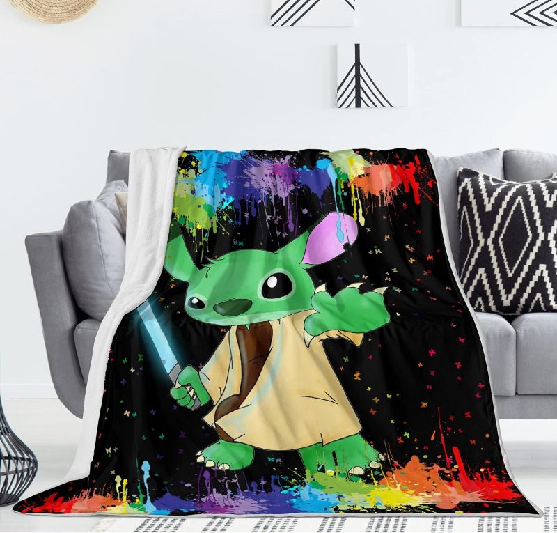 Photo 1 of Cute Cartoon Throw Blanket Soft Lightweight Air Conditioner Blanket Plush Blanket for Sofa Couch Bed Home Decorative 50"x40"