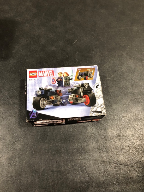 Photo 2 of LEGO Marvel Black Widow & Captain America Motorcycles 76260 Buildable Marvel Toy for Kids Ages 6-8, Marvel Playset Based on the Avengers Age of Ultron Movie with a Captain America Bike & 2 Minifigures