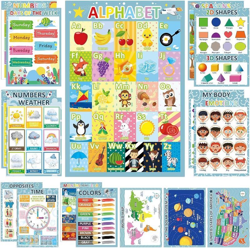 Photo 1 of 16 Educational Posters for Toddlers, Kindergarten,