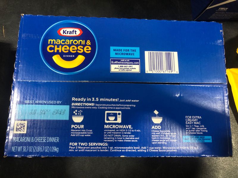 Photo 1 of Kraft Easy Mac Original Macaroni & Cheese Microwavable Dinner (18 ct Packets) 18 Pouches