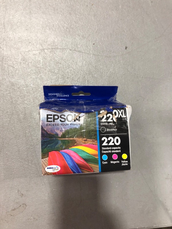 Photo 2 of EPSON T220 DURABrite Ultra -Ink High Capacity Black & Standard Color -Cartridge Combo Pack (T220XL-BCS) for select Epson Expression and WorkForce Printers Ink, 4 Color