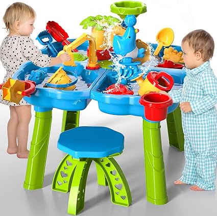 Photo 1 of Bennol Kids Water Table for Toddlers 1-3, 4 in 1 Outdoor Toys for Kids Toddlers Boys Girls, Water SandActivity Tables Summer Outdoor Toys for Outside Backyard for Toddlers Age 1-3 3-5
