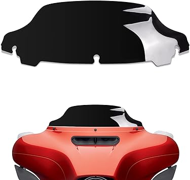 Photo 1 of Amazicha 10" Smoke Wave Windshield Windscreen Wind Splitter Compatible for Harley Davidson Touring Electra Glide Street Glide 2014 2015 2016 2017 2018 2019 2020 2021 2022 10" Tint 10"