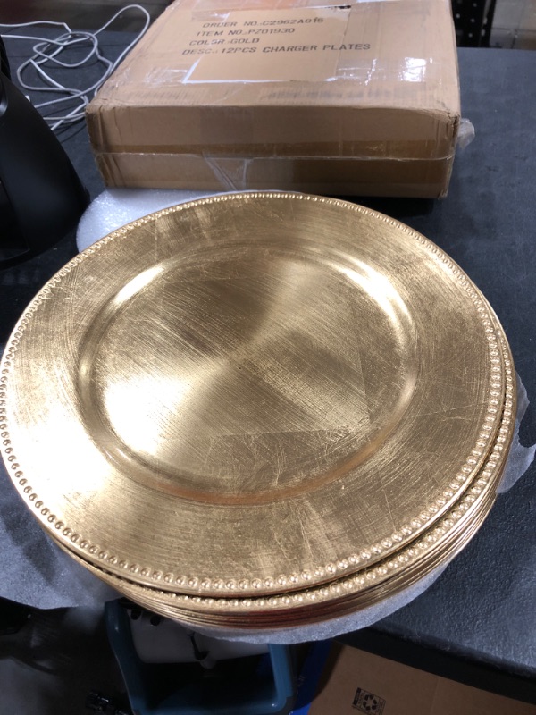 Photo 1 of 12 Golden Charger Plates
