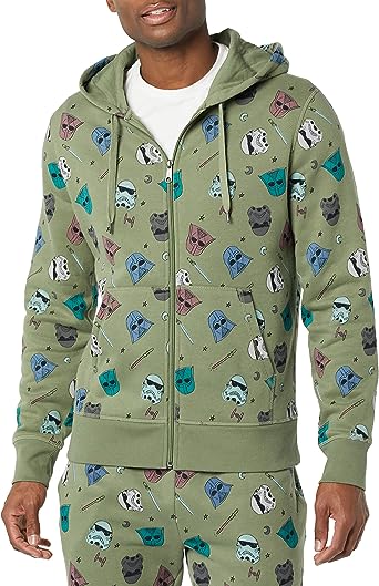 Photo 1 of (XL) Amazon Essentials Disney | Marvel | Star Wars Men's Fleece Full-Zip Hoodie Sweatshirts (Available in Big & Tall), Star Wars Friends, X-Large