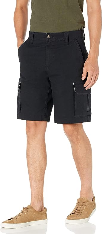 Photo 1 of (40) Amazon Essentials Men's 10” Lightweight Ripstop Stretch Cargo Short, Black, 40