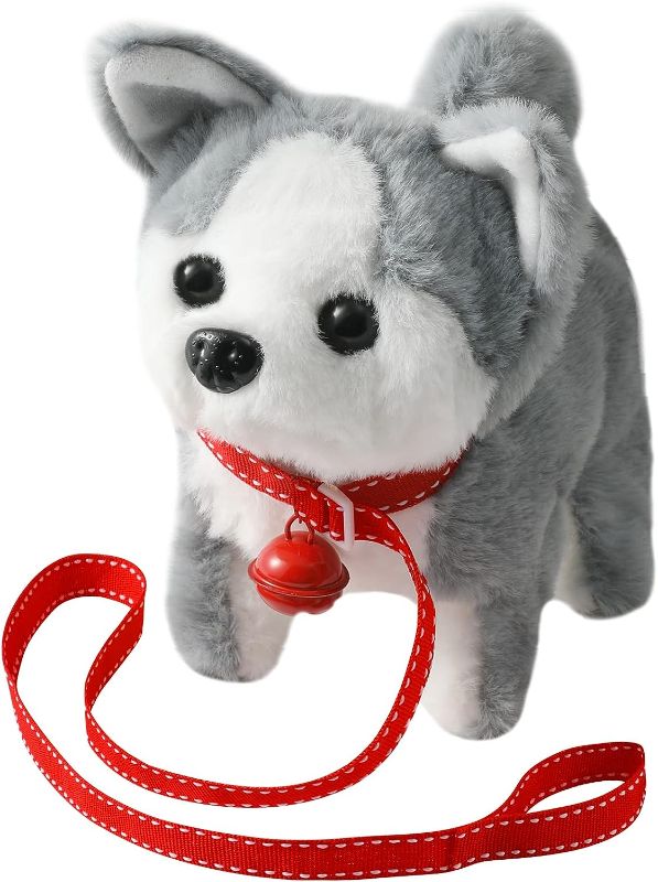 Photo 1 of 
KSABVAIA Plush Husky Toy Puppy Electronic Interactive Dog - Walking, Barking, Tail Wagging, Stretching Companion Animal for Kids Toddlers