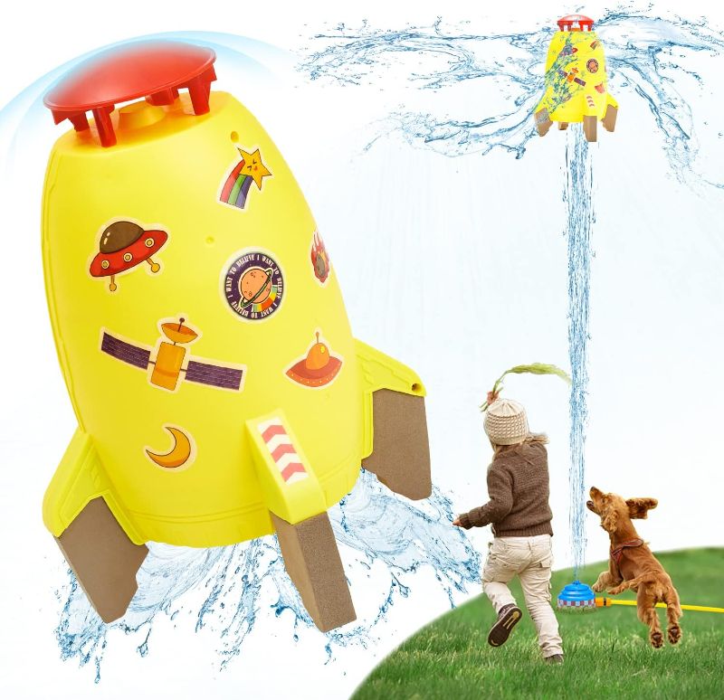 Photo 1 of Citybay Rocket Launcher Outdoor Water Toys,Backyard Sprinkler for Kids,Water Pressure Control Flight Altitude,Rocket Sprinkler,Summer Sprayer Toys for Kids 3 Years and Up 