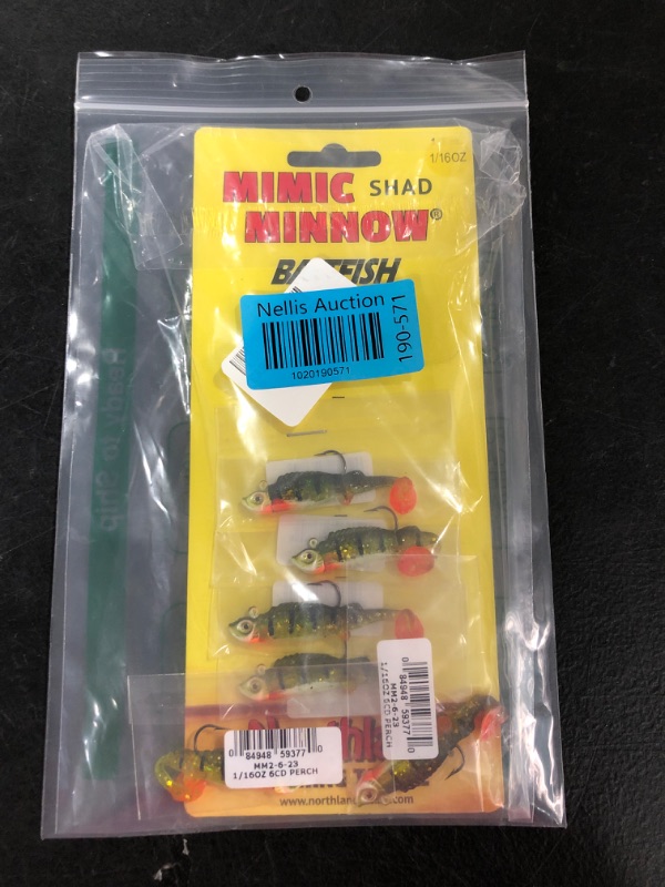 Photo 2 of [Pack of 6] Northland Mimic Minnow Shad-Pack of 6 1/16 OZ Perch