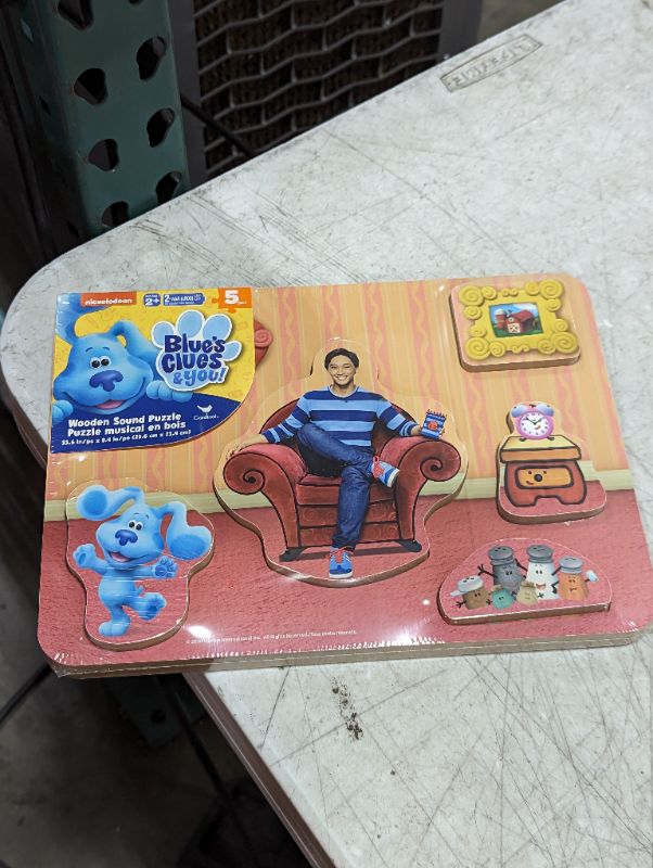 Photo 2 of Blue's Clues Chunky Wood Sound Puzzle, for Families and Kids Ages 3 and up