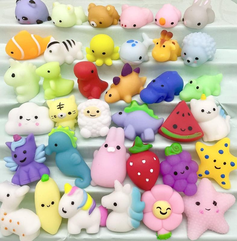 Photo 1 of COOLJOY Squishies Squishy Toy 36pcs Party Favors for Kids Kawaii Mini Squishies Animals Mochi Squishy Stress Reliever Anxiety Toys Easter Basket Stuffers fillers 