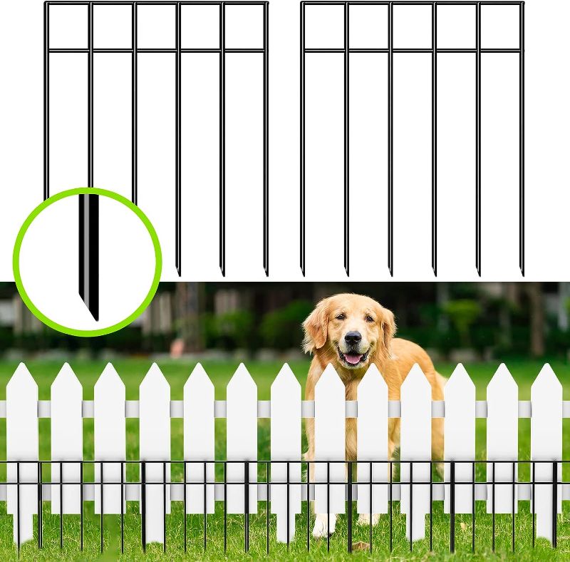 Photo 1 of 10 Pack No Dig Animal Barrier Fence,Dog Digging Fence Barrier,Underground Decorative Garden Fencing(12'' Lx 15''H)
