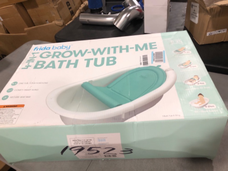 Photo 2 of 4-in-1 Grow-with-Me Bath Tub by Frida Baby Transforms Infant Bathtub to Toddler Bath Seat with Backrest for Assisted Sitting in Tub