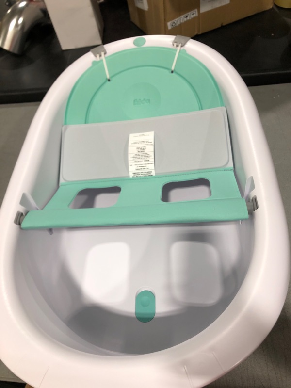 Photo 3 of 4-in-1 Grow-with-Me Bath Tub by Frida Baby Transforms Infant Bathtub to Toddler Bath Seat with Backrest for Assisted Sitting in Tub