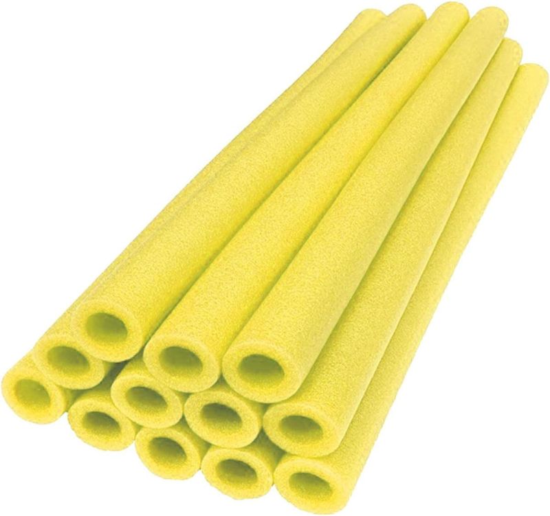 Photo 1 of 12pcs Trampoline Pole Foam Sleeves 15.7in Waterproof Protective Trampoline Spring Cover Padding for Indoor and Outdoor Children's Trampoline Accessories Yellow 
