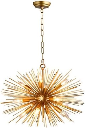 Photo 1 of 24 Inch Wide Astra Sputnik Satellite Starburst Chandelier Urchin 12 Light 