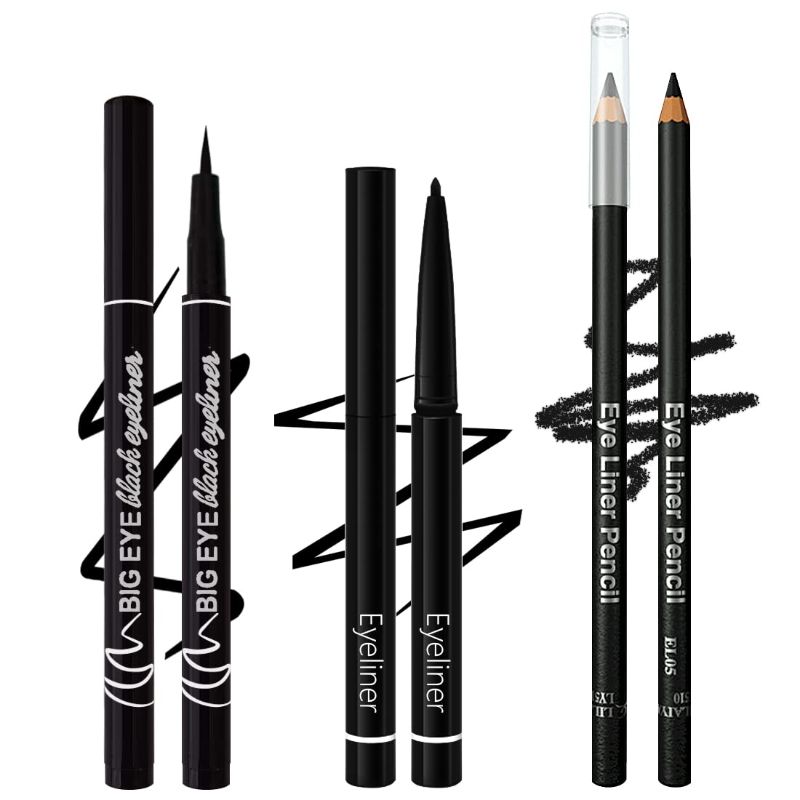 Photo 1 of `ETEDES 3 Different Precision Liquid Eyeliners;Long Lasting, Volume and Length,[3-in-1] Eyeliner *3; Black #-0329077
