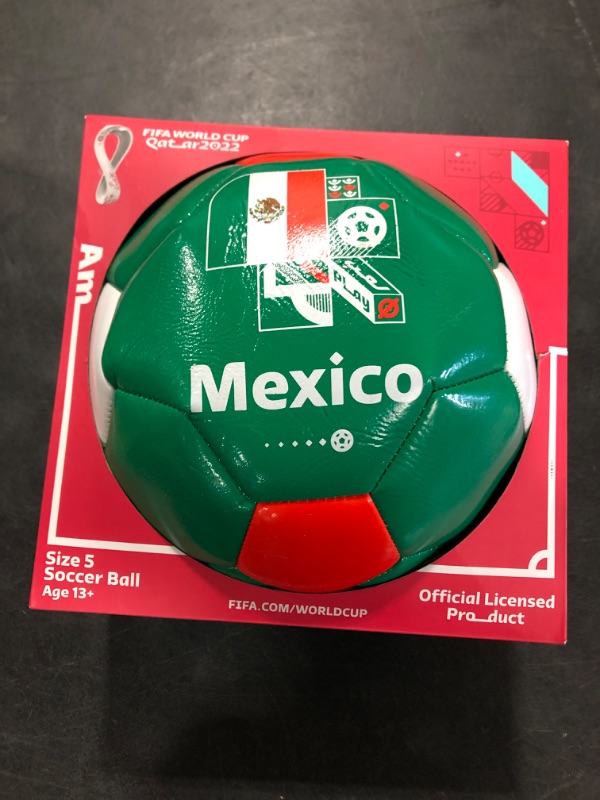 Photo 2 of Capelli Sport FIFA World Cup Qatar 2022 Soccer Ball Souvenir Display, Officially Licensed Futbol for Youth and Adult Soccer Players Mexico Size 5