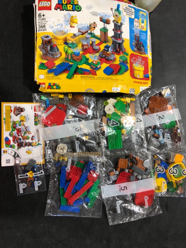 Photo 2 of LEGO Super Mario Master Your Adventure Maker Set 71380 Building Kit; Collectible Gift Toy Playset for Creative Kids, New 2021 (366 Pieces)