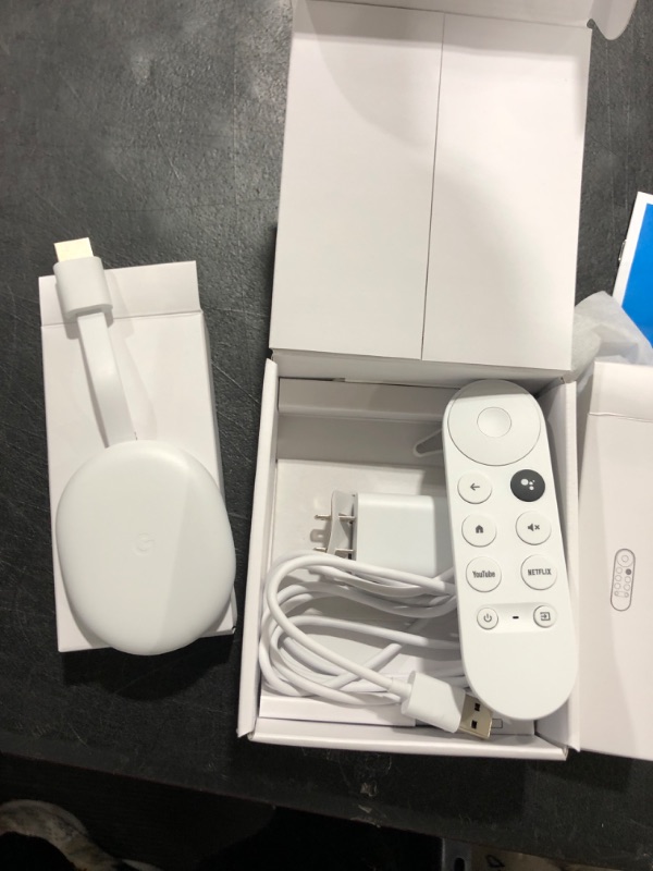 Photo 2 of Chromecast with Google TV (HD) - Streaming Stick Entertainment on Your TV with Voice Search - Watch Movies, Shows, and Live TV in 1080p HD - Snow