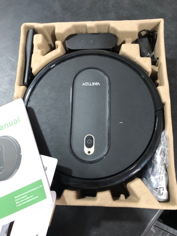 Photo 2 of Vactidy Nimble Robot Vacuum Cleaner, 2000Pa Strong Suction Robotic Vacuums, Super Slim, Quiet, Schedule Setting, Self-Charging, App/WiFi/Alexa/Siri Control, Ideal for Hard Floor, Carpet, Pet Hair
