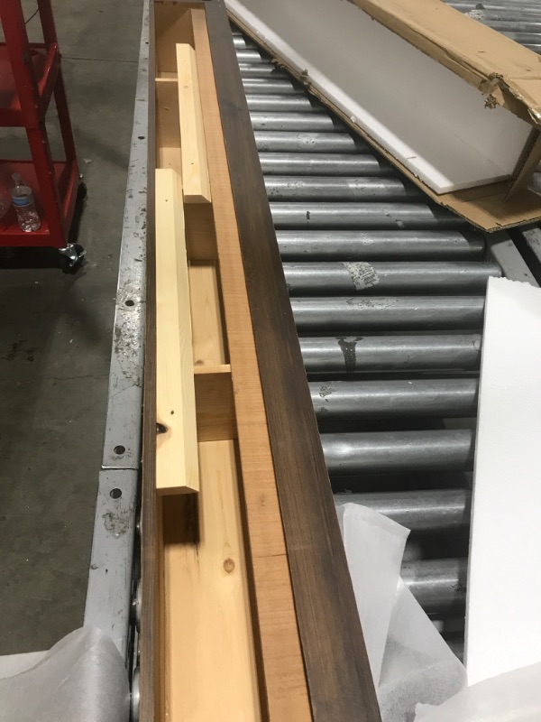 Photo 1 of 48 Inch Floating Fireplace Mantel Wood Shelf in Cinnamon - Austin from Mantels Direct | Wooden Rustic Wall Shelf Perfect for Décor and Electric Fireplaces