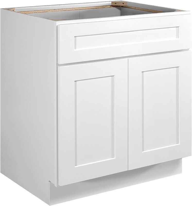 Photo 1 of 30" Fully Assembled Kitchen Base Cabinet, Shaker DOVE GRAY