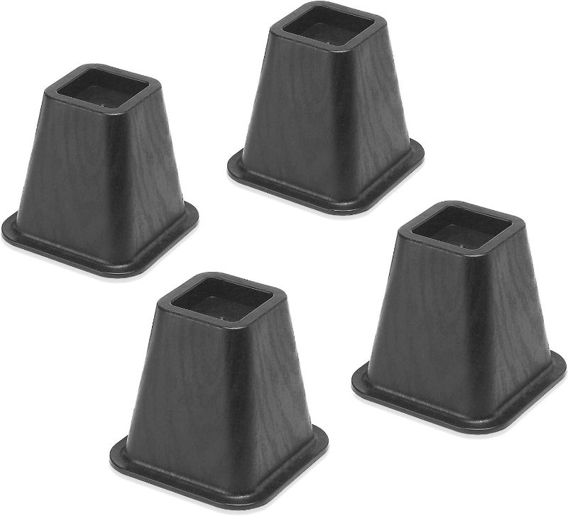 Photo 1 of  Bed Risers - Black 6 PACK
