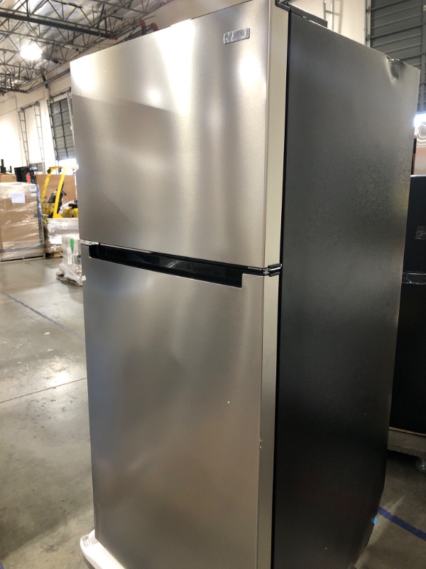 Photo 4 of 18 cu. ft. Top Freezer Refrigerator in Stainless Steel Look
