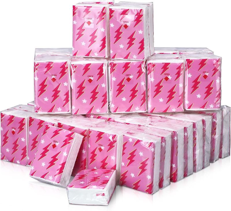 Photo 1 of 60 Pack Preppy Facial Tissue for Teen Girls Pink Pocket Tissue Travel Size Facial Preppy Room Decor Tissues Mini Individual Tissue Bulk 3-ply Soft Facial Tissue for Girls (Preppy Pink)