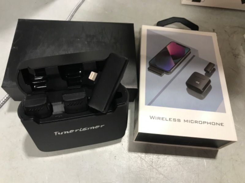 Photo 1 of 2-Pack Wireless Lavalier Microphone for iPhone & iPad - Clip-On Mic for Video Recording, Podcasts, Live Streaming - Includes Charging Case - Compatible with YouTube, TikTok 
