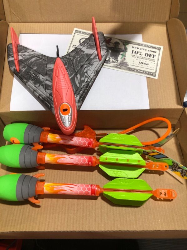 Photo 2 of Zing Launching Combo Fun Pack, Includes 2 Sky Ripperz (Fly up to 250 Ft), 1 Sky Ripperz Heli Howler (Fly up to 150 Ft), 1 Sky Gliderz (Loops & Glides 120 Ft) and 1 Rip Zip Launcher, for Ages 8 and Up Modern