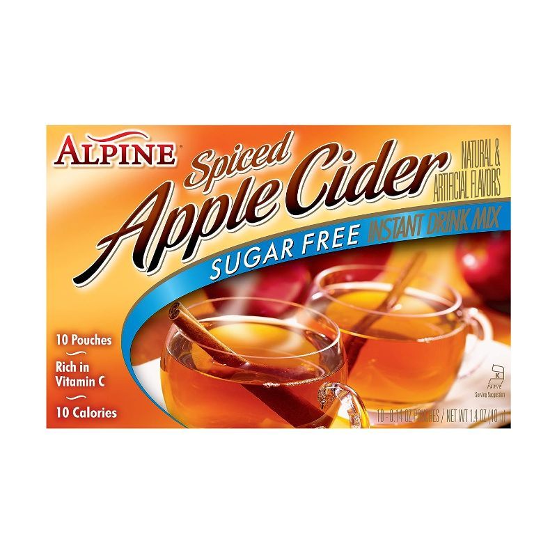 Photo 1 of Alpine Sugar Free Spiced Cider Original Drink Mix, Apple Flavor, 120 Pouches
BB 10/23/23