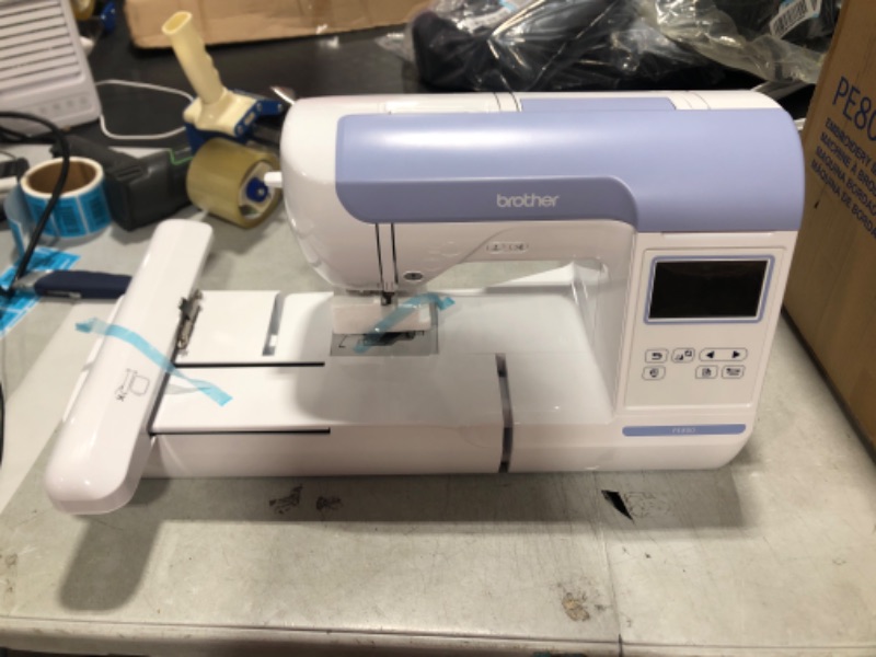 Photo 3 of Brother PE800 Embroidery Machine, 138 Built-in Designs, 5" x 7" Hoop Area, Large 3.2" LCD Touchscreen, USB Port, 11 Font Styles