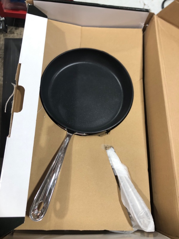 Photo 2 of All-Clad E1002S63 HA1 Hard Anodized Nonstick Fry Pan Cookware Set, 10 Inch and 12 Inch Fry Pan, 2 Piece, Grey 10-Inch and 12-Inch