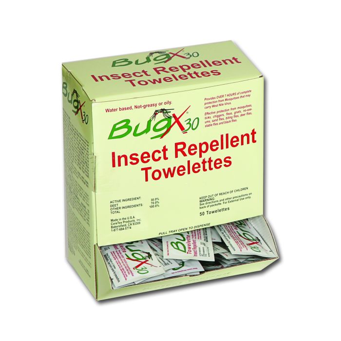 Photo 1 of  BugX30 Insect Repellent Wipes DEET, 50 Per Box

