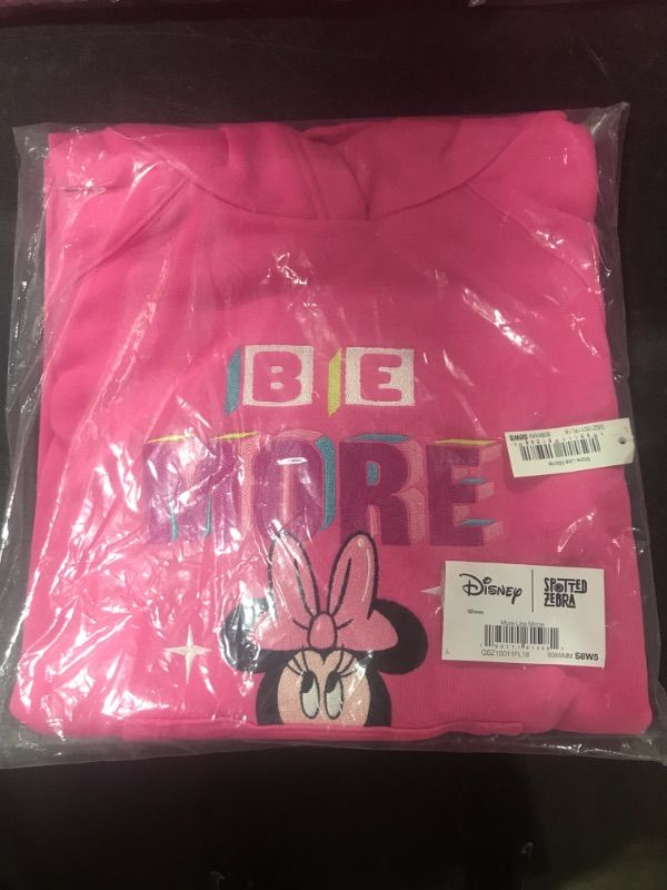 Photo 2 of Amazon Essentials Kids Disney Fleece Long-Sleeve Oversized Hoodie Pink, Large