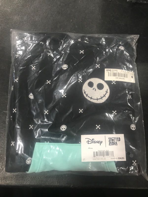 Photo 2 of Amazon Essentials Disney Nightmare Before Christmas, Fleece Long-Sleeve oversized Hoodie, 2T