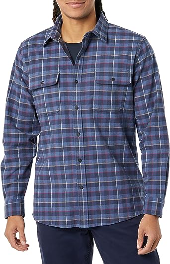 Photo 1 of (LARGE) Goodthreads Men's Standard-Fit Long-Sleeve Stretch Flannel Shirt