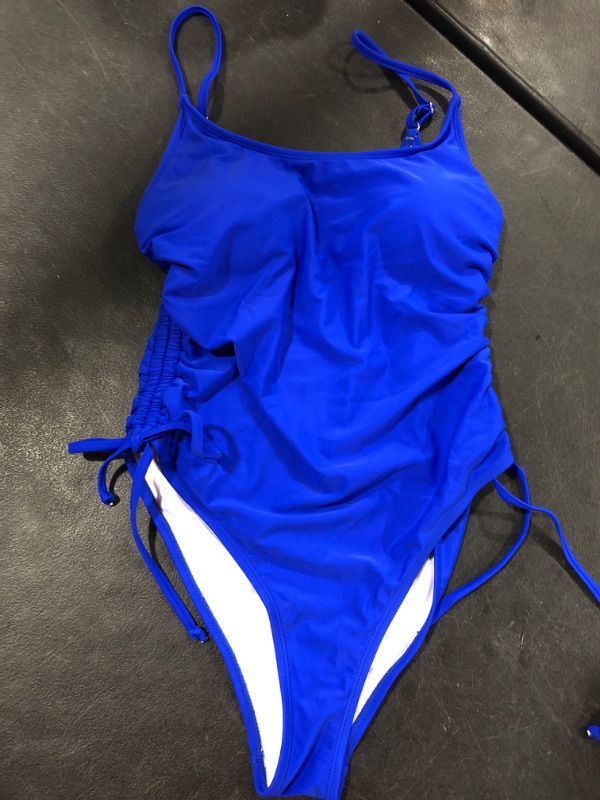 Photo 2 of (L) Womens One Piece Swimsuit Ruched High Cut Tummy Control Bathing Suit