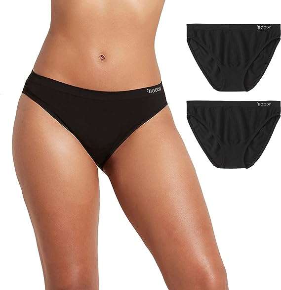 Photo 1 of (S) Boody Body EcoWear Women's Classic Bikini Brief, Low Rise, Soft Breathable Panties, Seamless Stretch, Bamboo Viscose