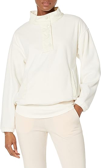 Photo 1 of Amazon Aware Women's Relaxed-Fit Recycled Polyester Microfleece High Neck Pullover XL