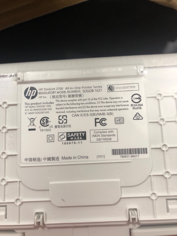 Photo 3 of HP DeskJet 3755 Compact All-in-One Wireless Printer (J9V92A) & 65XL Black High-Yield Ink Cartridge | N9K04AN & 65 Black/Tri-Color Ink Cartridges (2-Pack) | T0A36AN Seagrass Printer + Black Ink + Black/Tri-color Ink