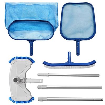 Photo 1 of YASHINE 5Pcs Pool Cleaning Kit Pool Vacuum Jet Cleaner Poor Brush Pool Skimmer Net with 3 - Section Pole Pool Maintenance Set for Above Ground Pools Spas Hot Tub Fountains