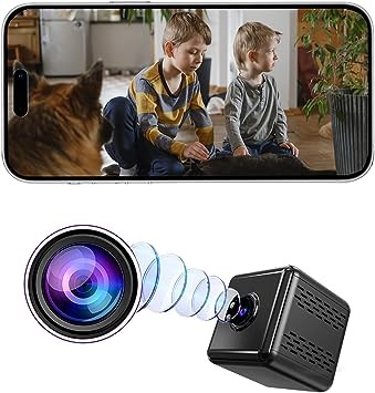 Photo 1 of Lymoc Wireless Camera 1080P,Mini WiFi Camera Kids Pets Camera with Motion Detection Night Vision for Home Office Security,Phone Cameras for Surveillance - Size:1.5 x 1.5 x 1.5 inches