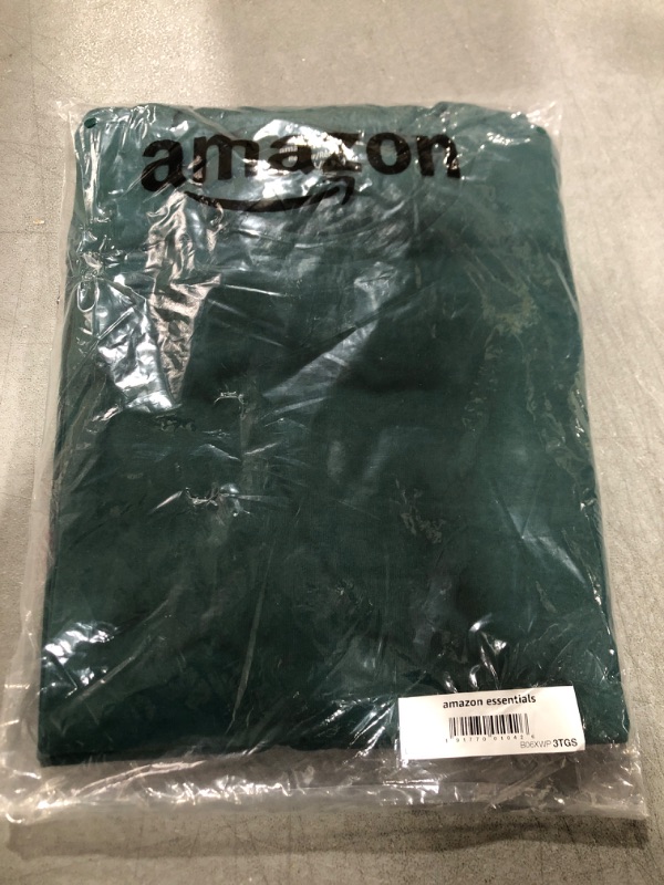 Photo 2 of Amazon Essentials Men's Short-Sleeve Crewneck T-Shirt, Pack of 2 2 Dark Green Large