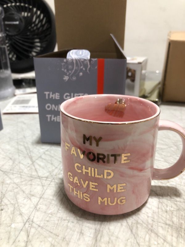 Photo 1 of "My Favorite Child Gave Me This Mug." - Pink Mug - Gift - Parent from Child 